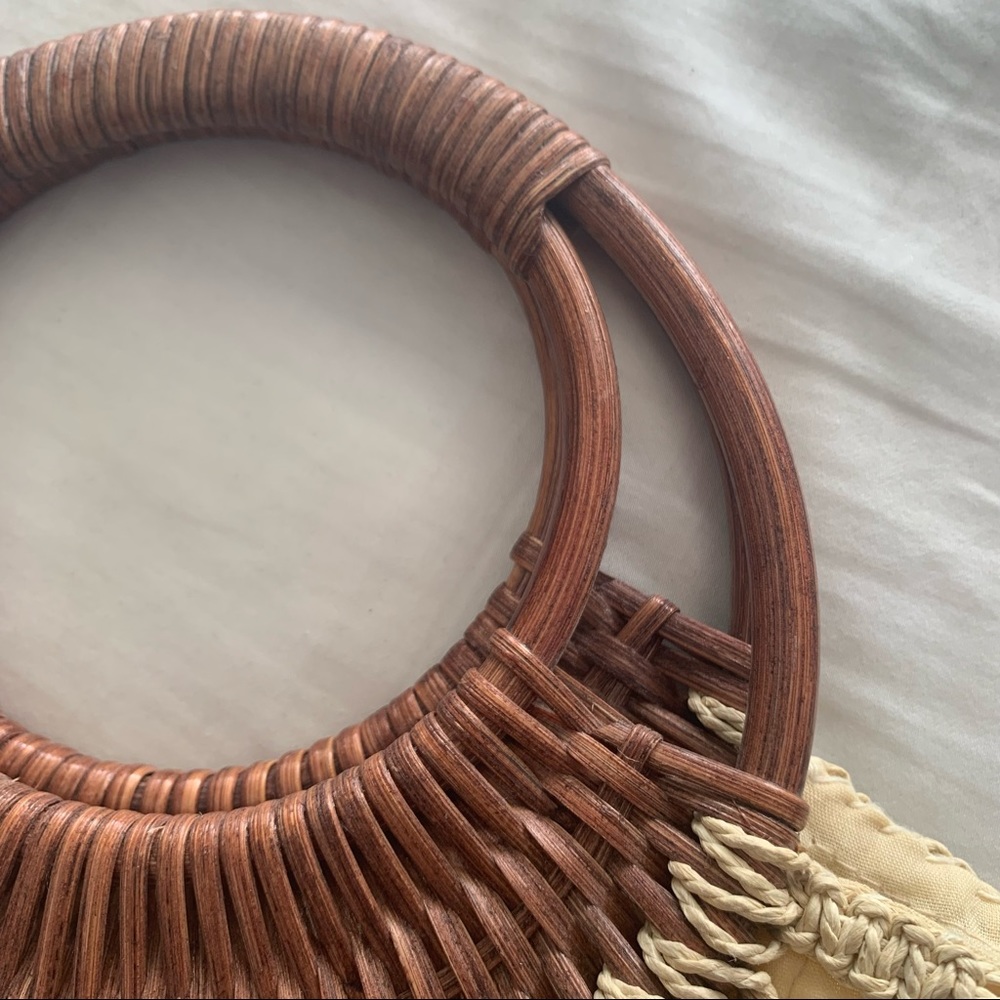 Rattan Mini Boho Purse Bag Unique | Straw Colour - Picture 4 of 6